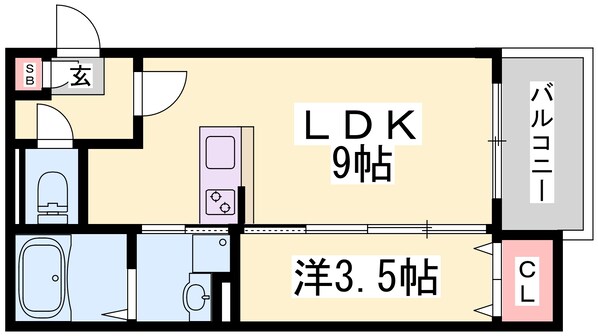 カーサ蓮宮通の物件間取画像